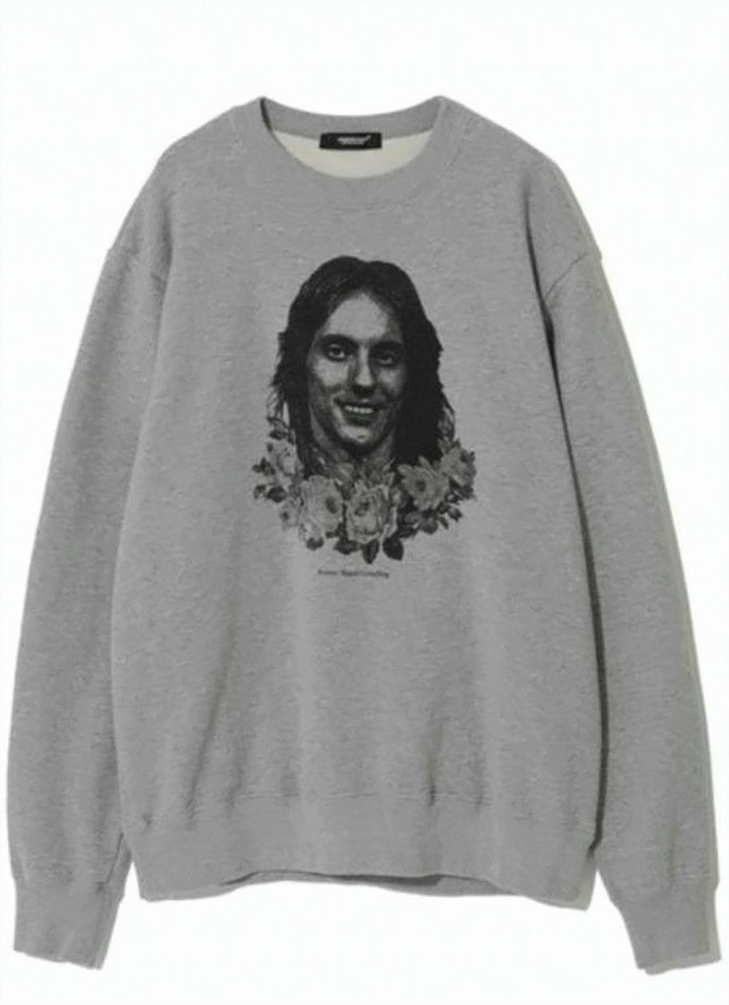 Undercover Relaxed Fit Grey Long-Sleeve T-Shirt With Artistic Print