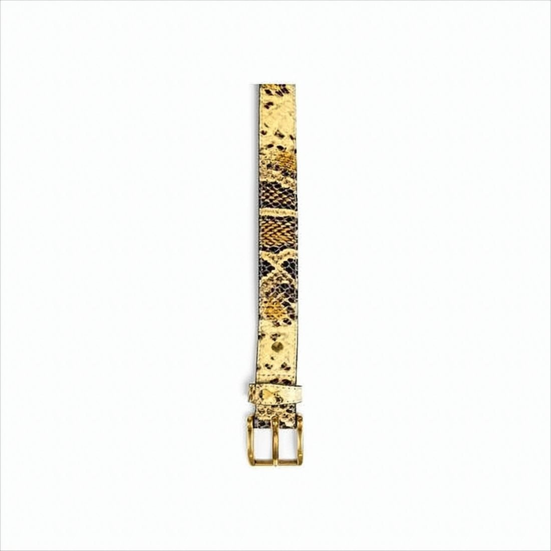 Ami Paris Slim Snakeskin Pattern Goat Leather Belt