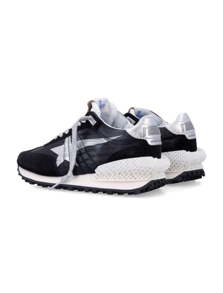Golden Goose Lattice-Detail Sneakers With Silver Accents