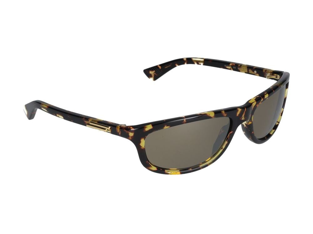 Bottega Veneta Havana Bv1327s Acetate Rectangular Sunglasses