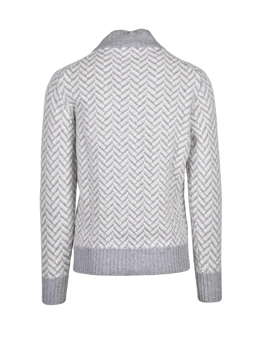 Kangra Textured Merino Wool Button Jacket With Ribbed Details