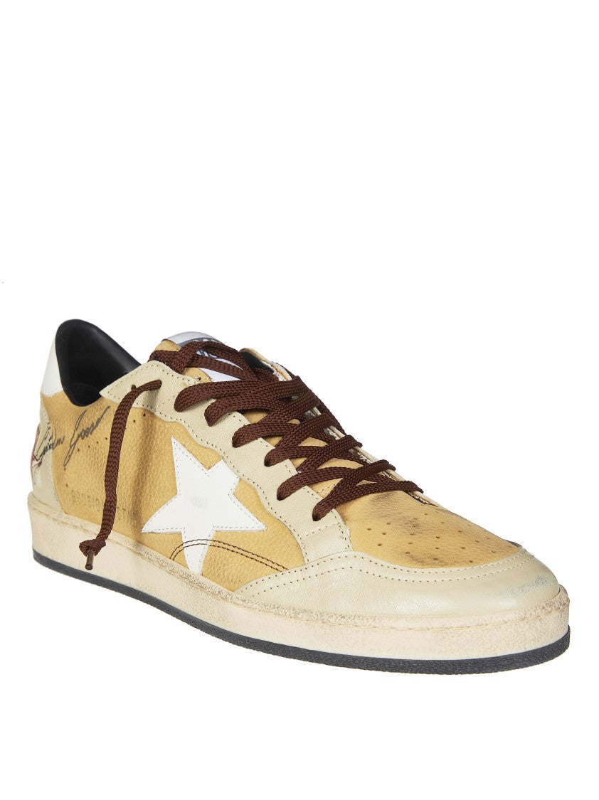 Golden Goose Beige Nubuck Leather Star Sneakers