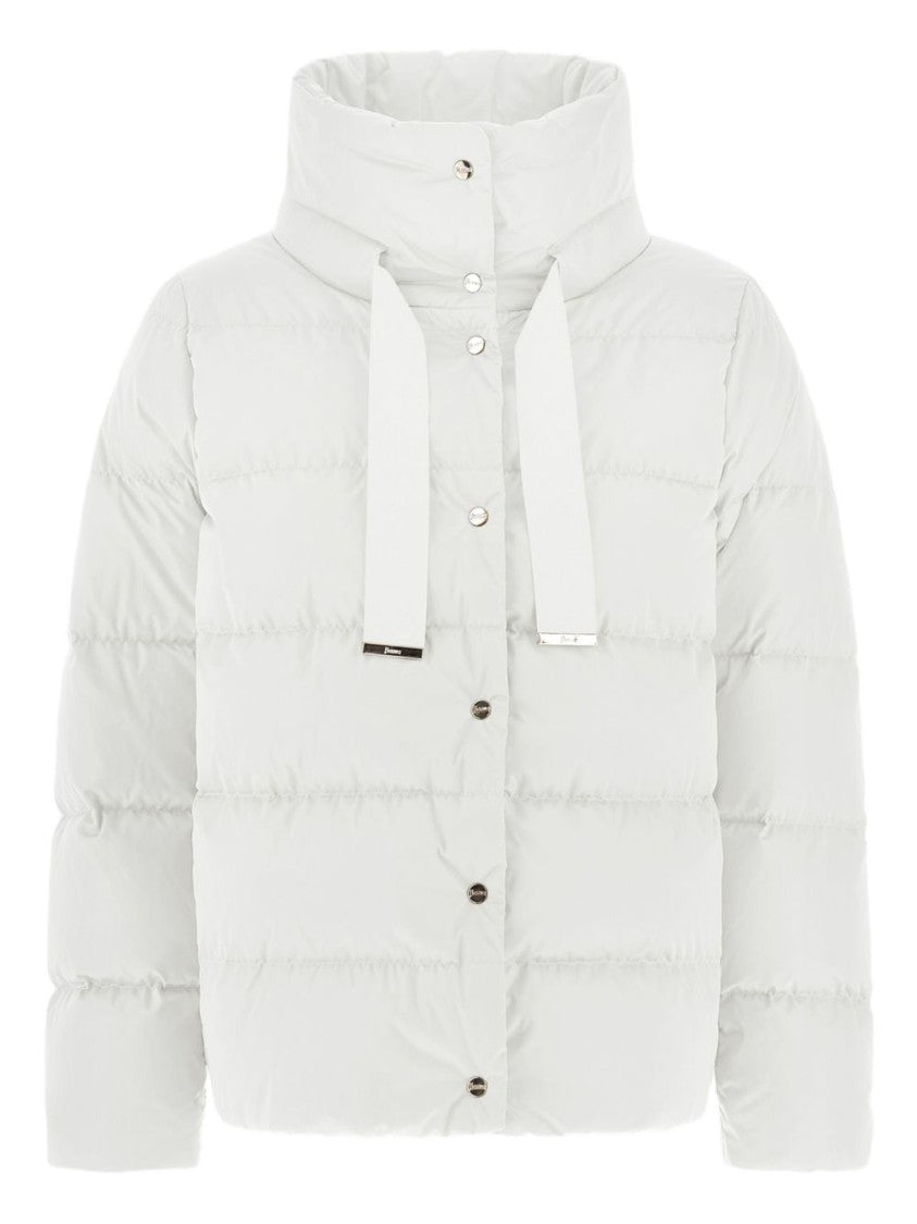 Herno Cape-Style Down Jacket With High-Density Satin Finish