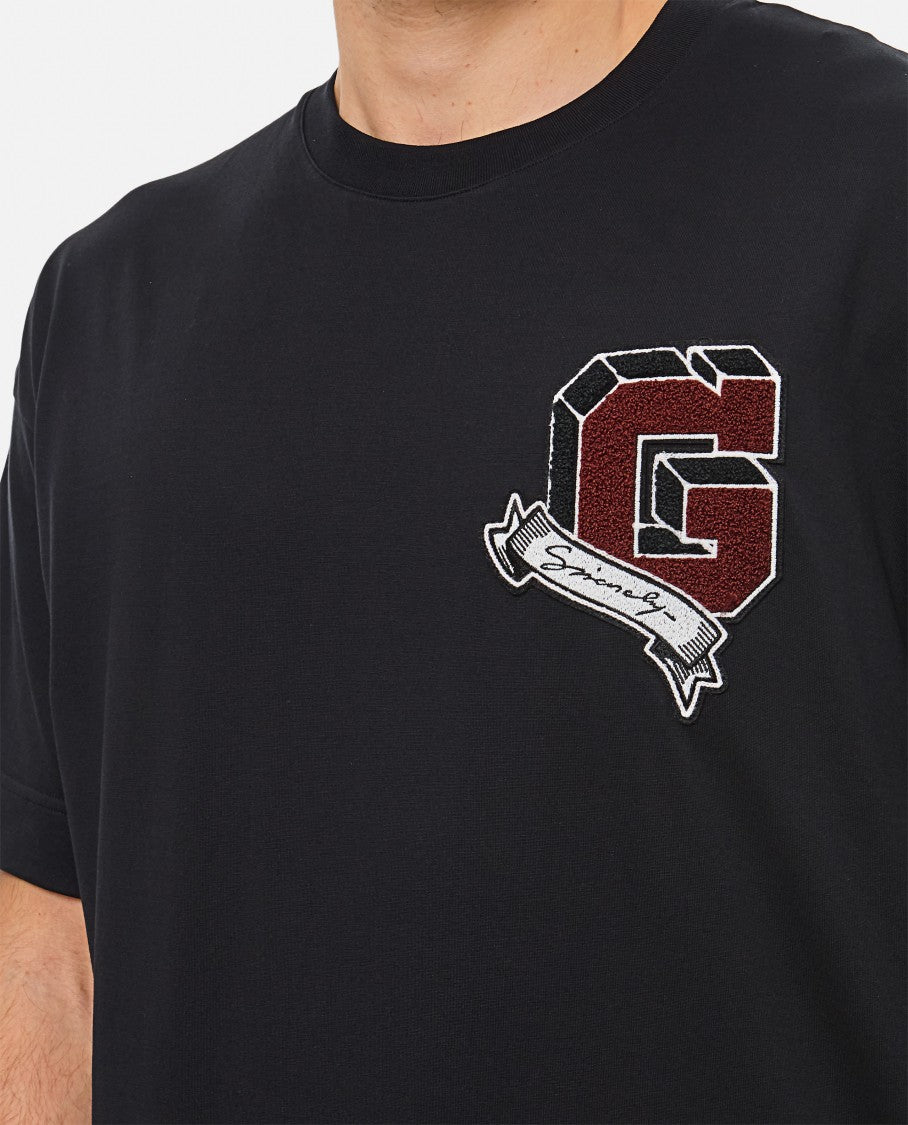 Givenchy Embroidered Logo Black T-Shirt