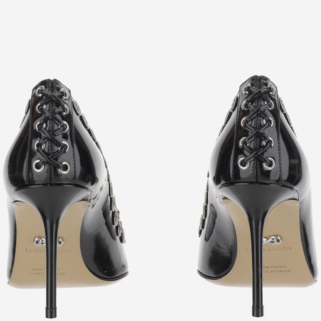 Mach & Mach Corset-Style Crystal-Embellished Pumps
