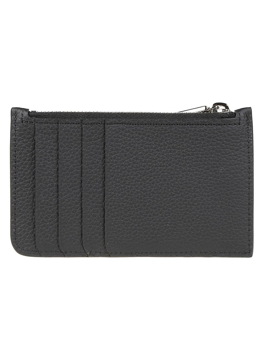 Tod's Tsy Zip Textured Calf Leather Cardholder