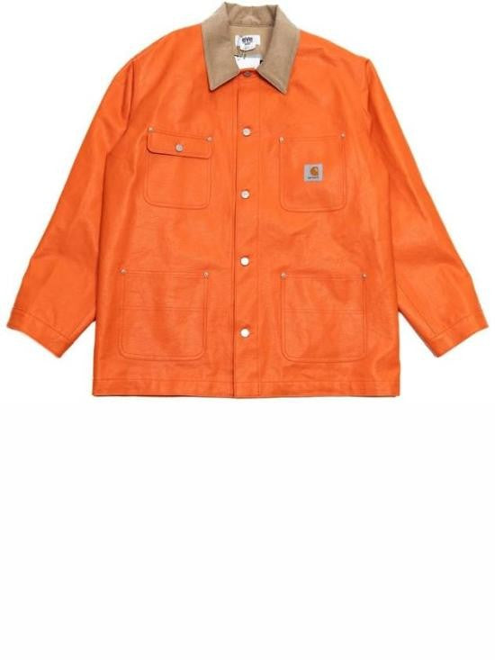 Junya Watanabe Boxy Orange Jacket With Contrasting Beige Collar