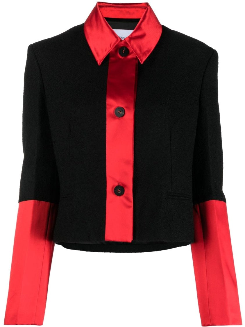 Ferragamo Color-Blocked Cropped Jacket
