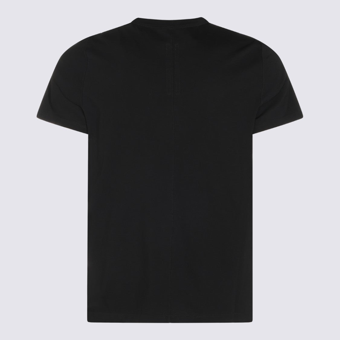 Rick Owens Plain Black Short-Sleeve T-Shirt With Classic Crew Neckline