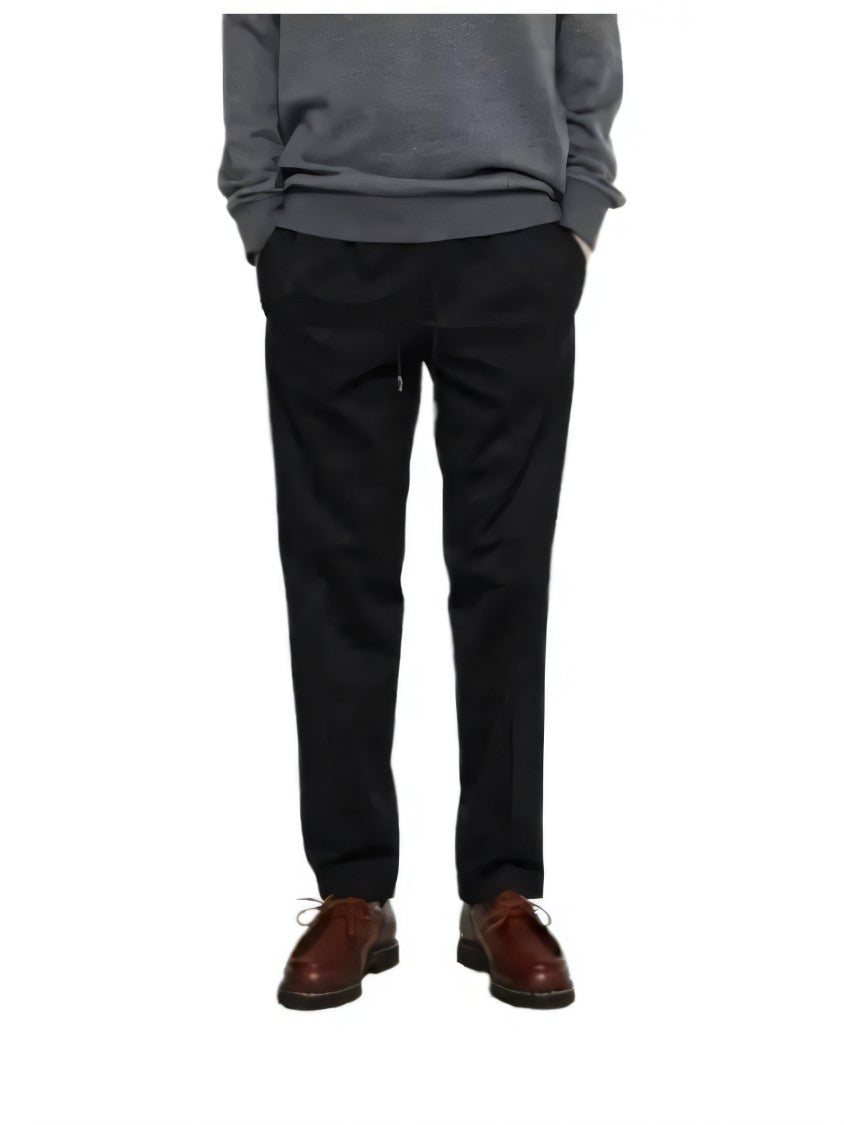 Moncler Tailored Black Jogger Pants With Elastic Waistband