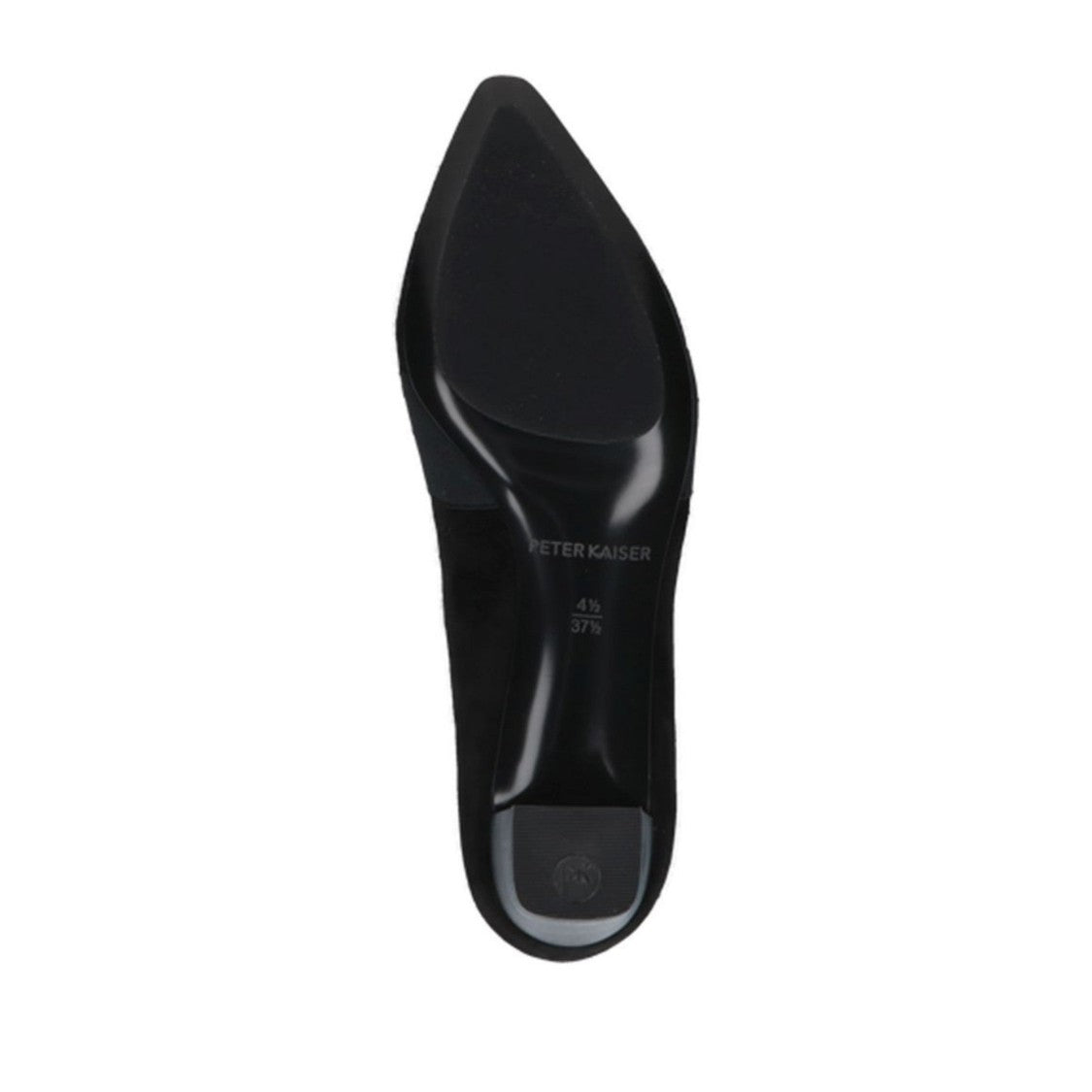 Peter Kaiser Black Pointed Toe Elastic Band Mid-Block Heel Dress Pumps