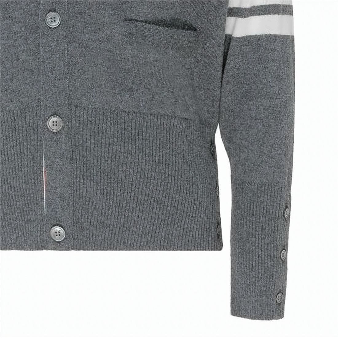 Thom Browne Cashmere Knit Cardigan With Distinctive Stripe Detail