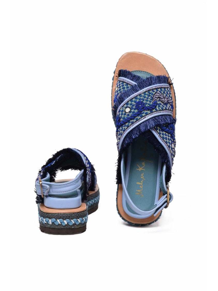 Meher Kakalia Blue Other Fibers Da Gama Sandal