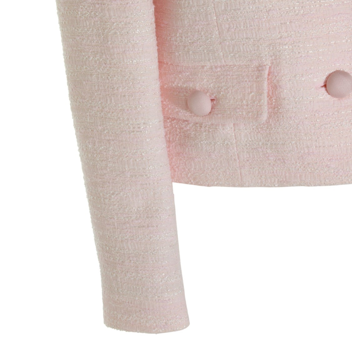 Valentino Pink Cotton Round Collar Jacket
