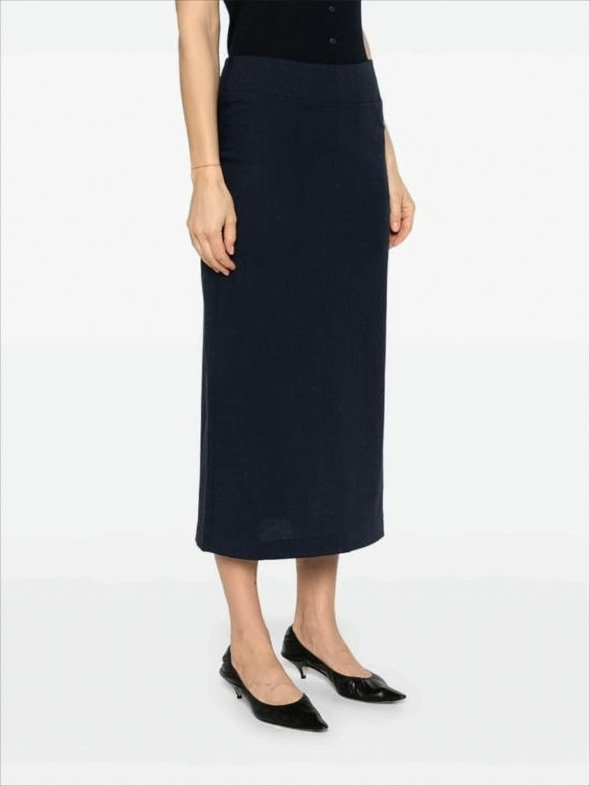 Paloma Wool Straight Silhouette Blue Midi Skirt
