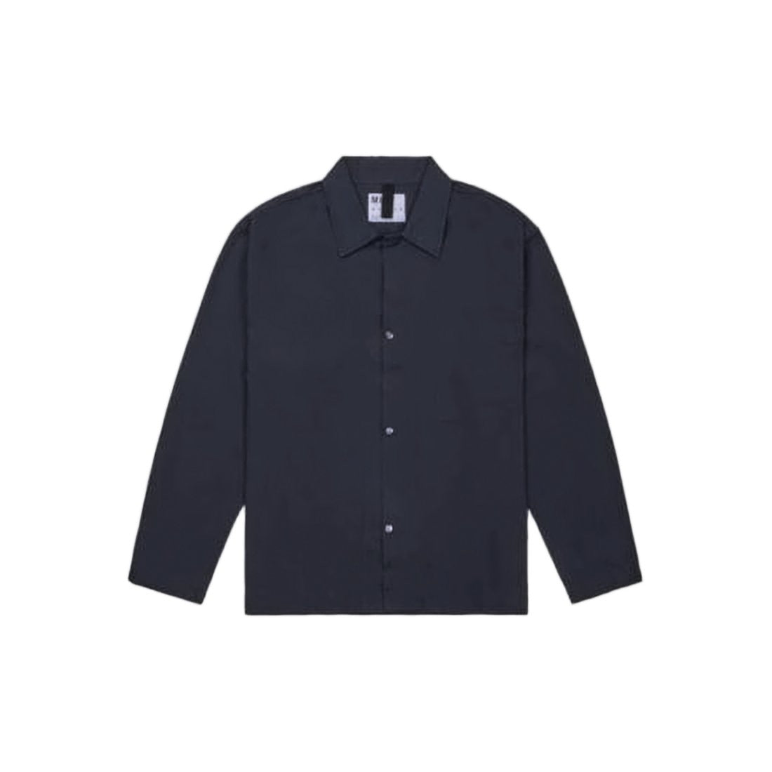 Margaret Howell Minimalist Long-Sleeve Black Shirt With Classic Collar