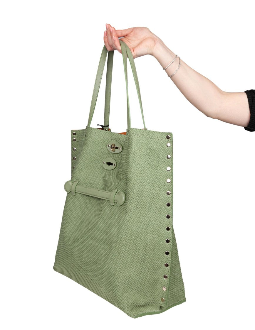 Zanellato Amoretto M Leather Tote Bag, Green