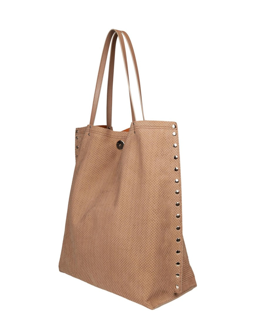Zanellato Amoretto M Leather Tote Bag, Beige