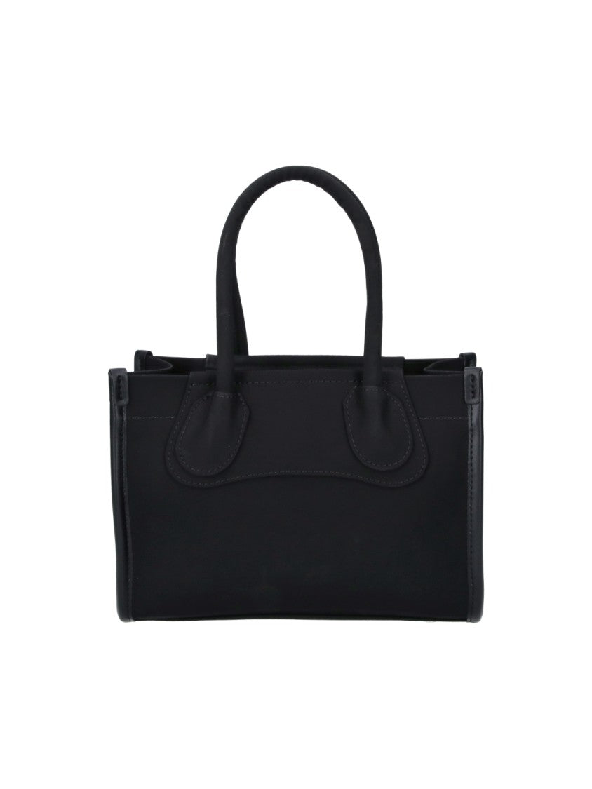 Vivienne Westwood Troy Small Orb Black Tote Bag