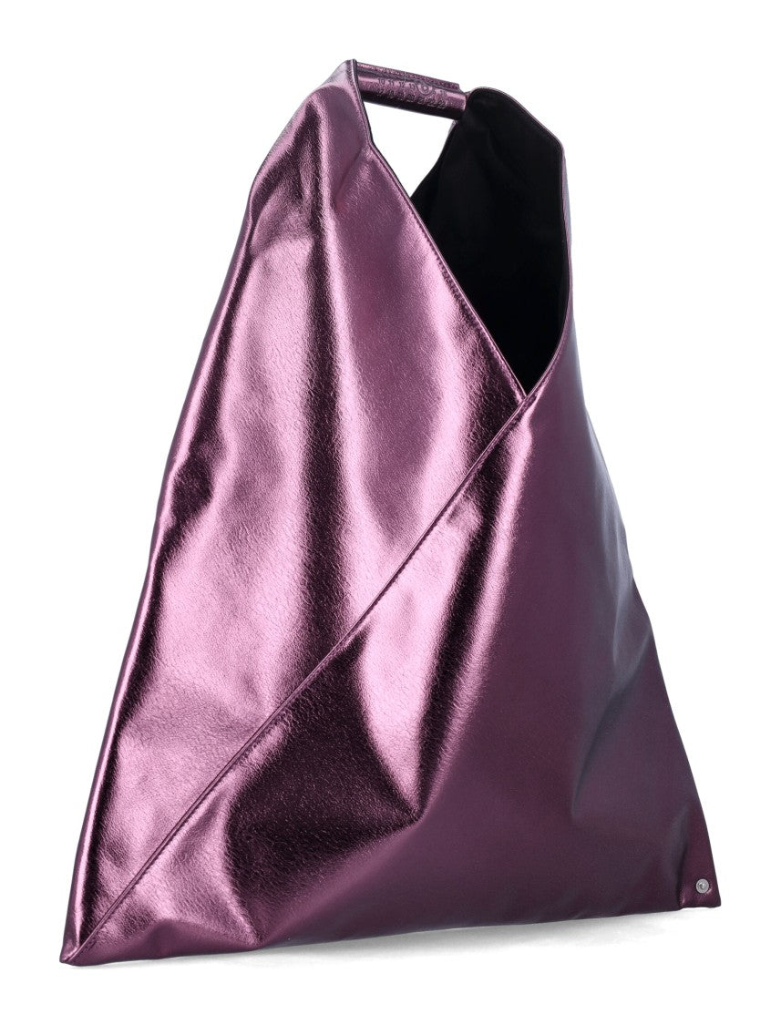 Mm6 By Maison Margiela Japanese Classic Metallic Triangular Shoulder Bag