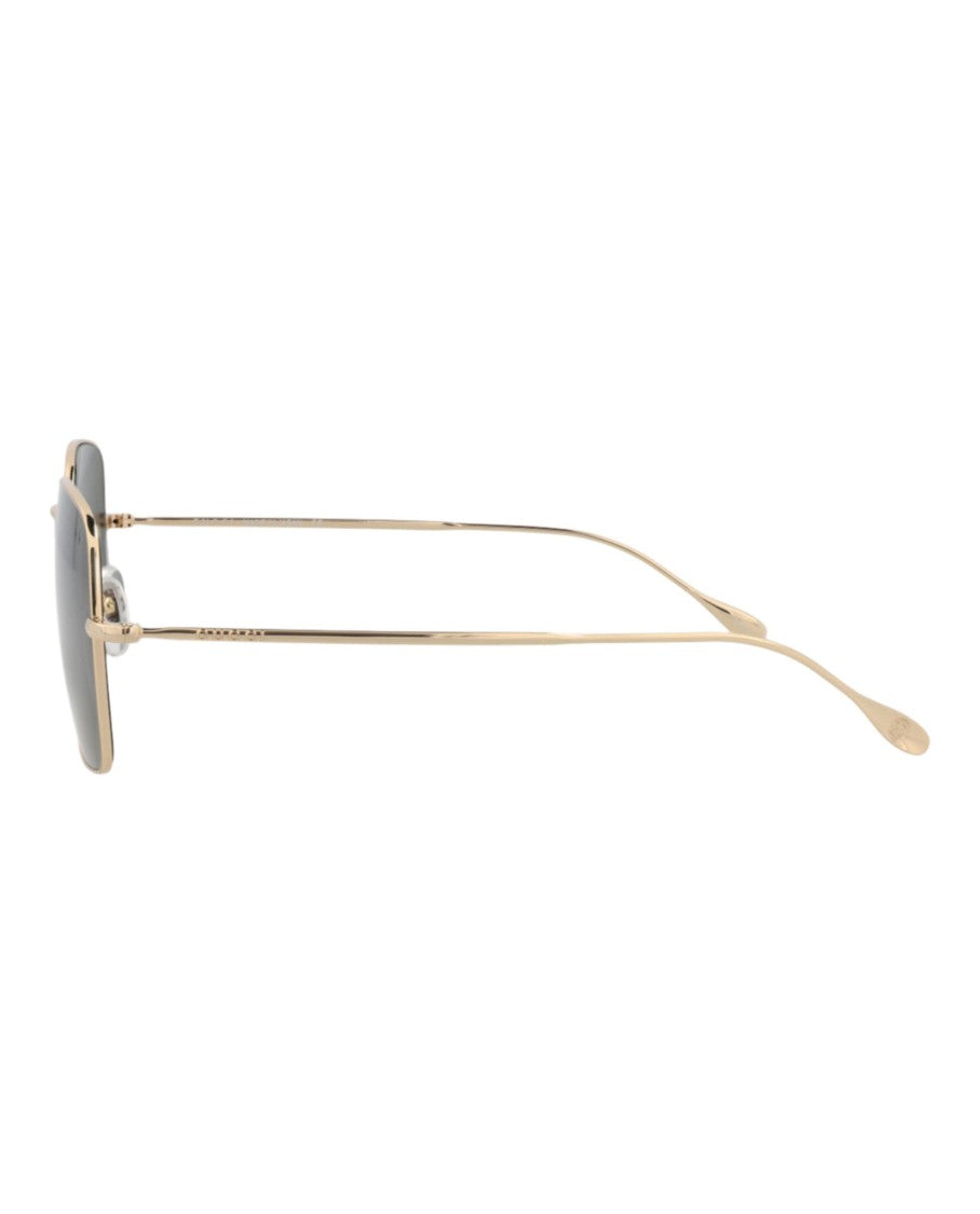 Gucci Square-Frame Metal Sunglasses With Adjustable Nosepads