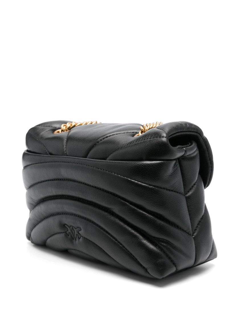 Pinko Love Puff Butterfly-Quilted Leather Satchel