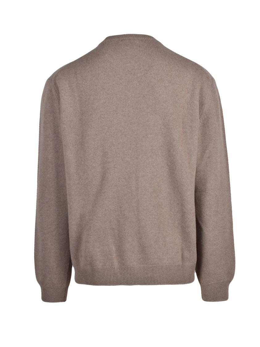 Daniele Fiesoli Crewneck Pullover With Ribbed Cuffs And Timeless Appeal