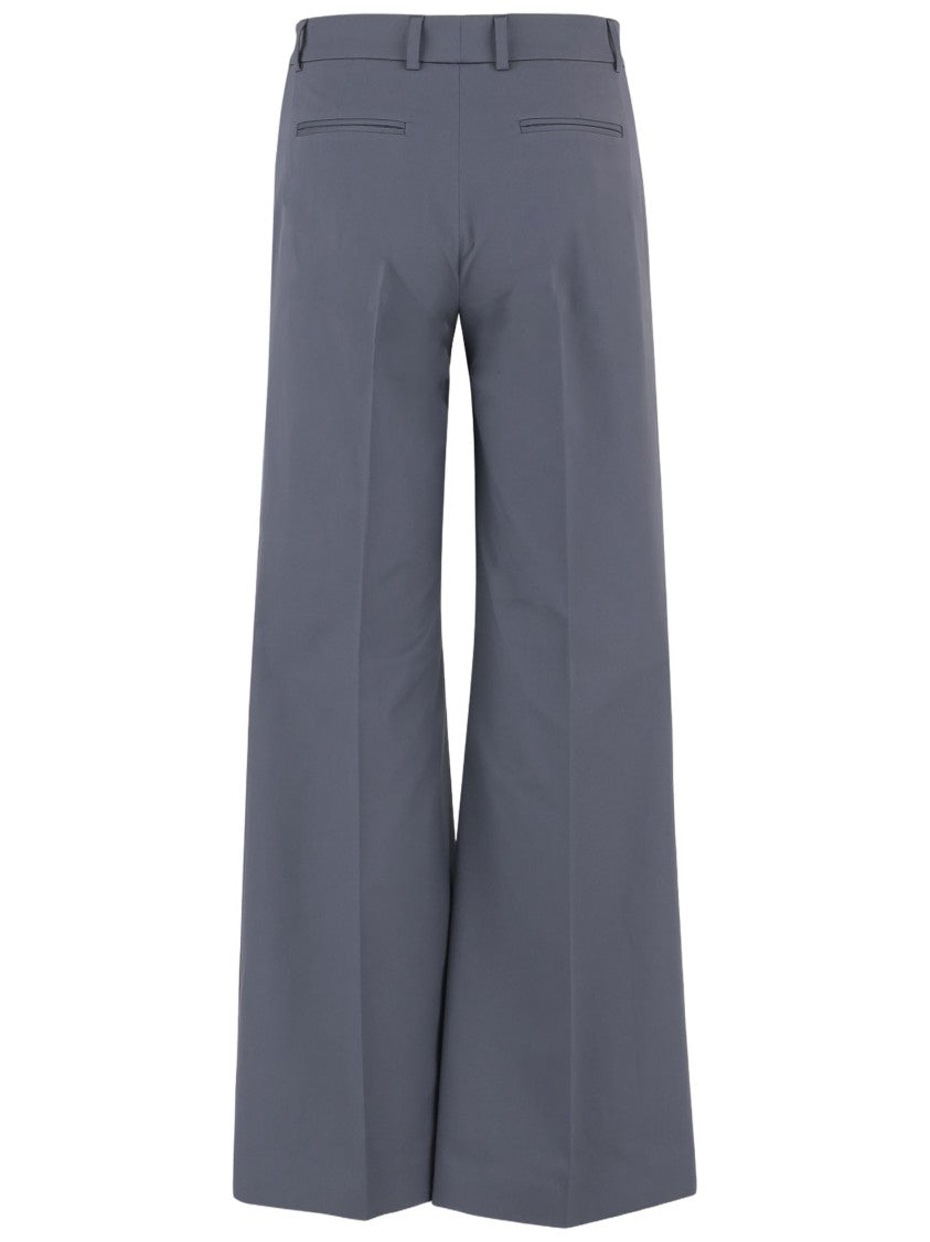 Ql2 Wide-Leg Trousers With Pressed Creases