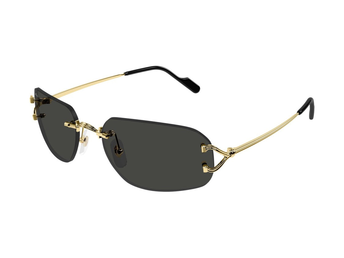 Cartier Gold Ct0663s Rimless Metal Sunglasses