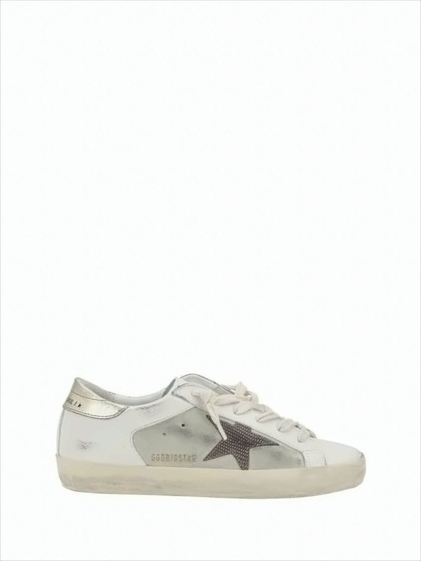 Golden Goose Low-Top Sneakers With Distressed Finish And Textured Star Detail