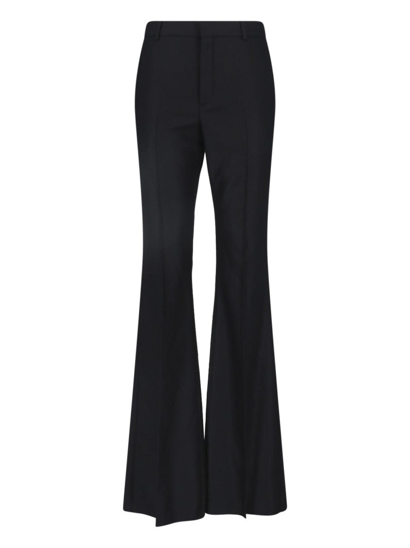 Saint Laurent Black Cashmere Flared Pants