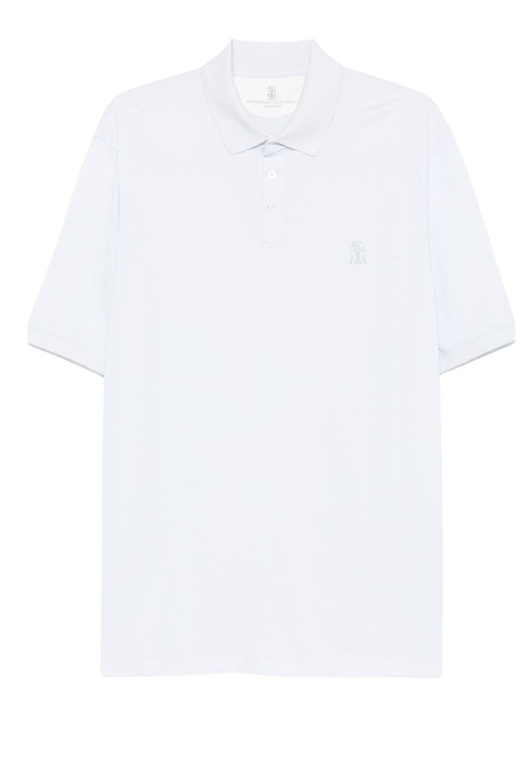 Brunello Cucinelli White Short Sleeve Polo