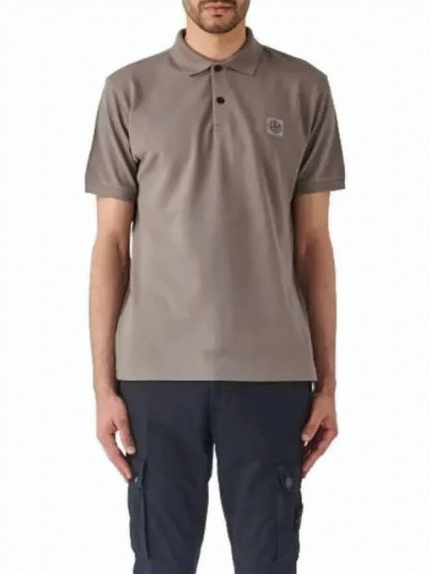 Stone Island Classic Collar Short-Sleeved Polo Shirt