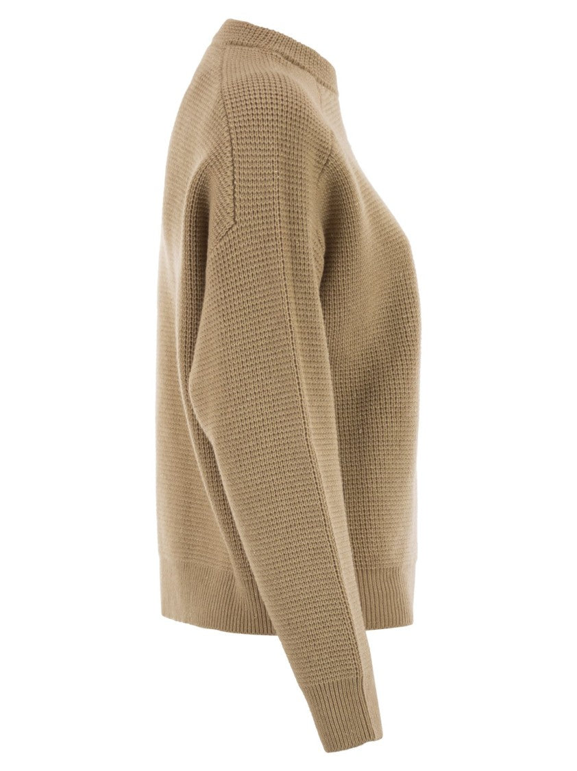 Peserico Crew Neck Jumper In Virgin Wool, Silk