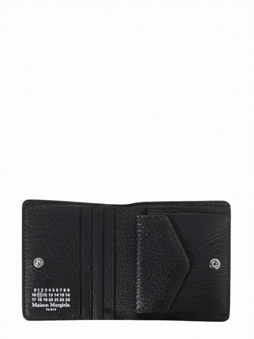 Maison Margiela Textured Cowhide Leather Compact Bifold Wallet
