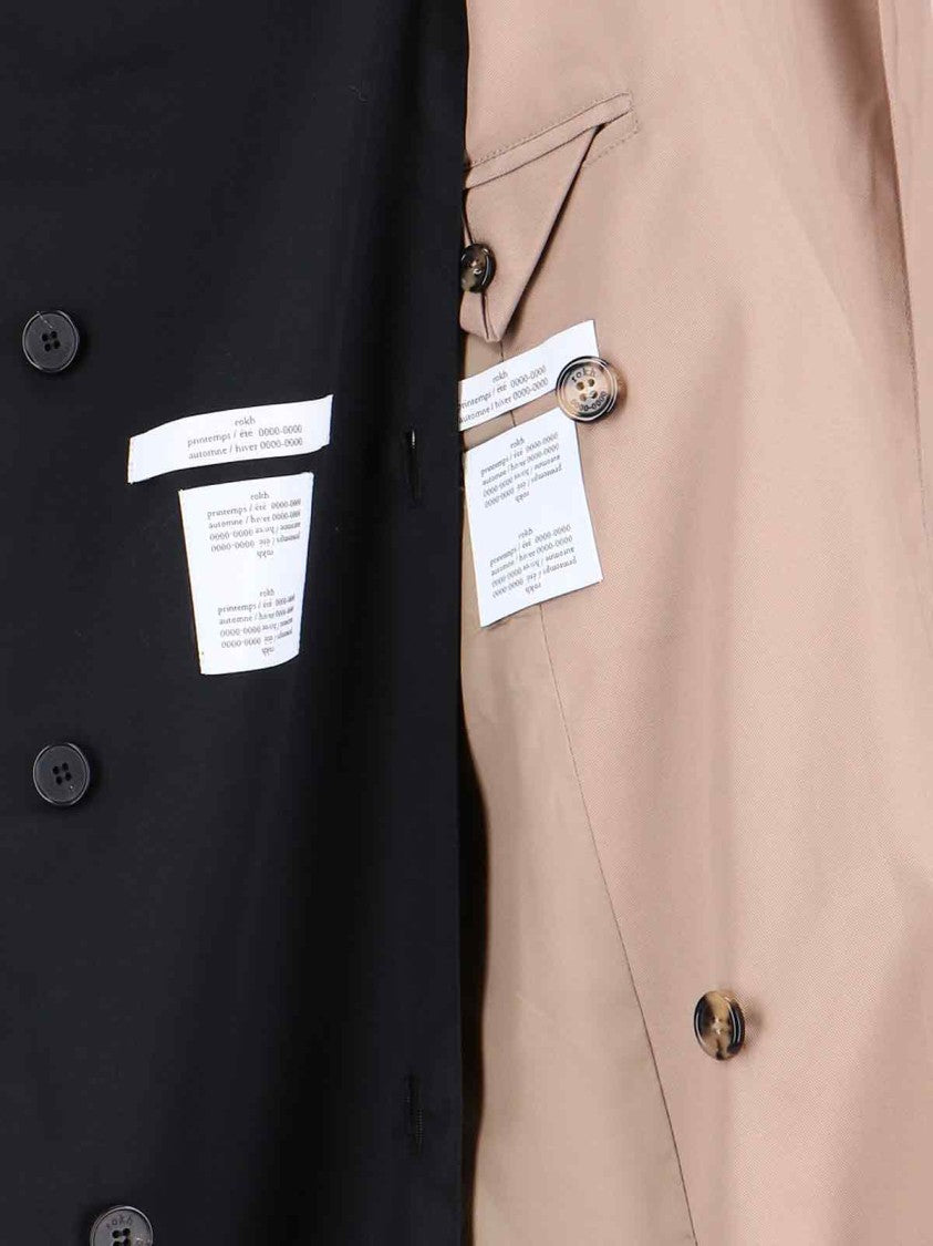 Rokh Beige Double Layer Trench Coat