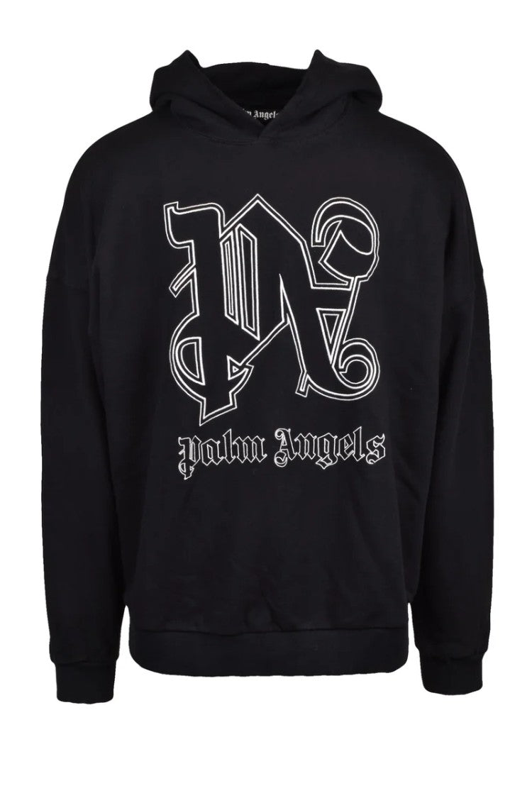 Palm Angels Hoodie Sweatshirt - Black/White