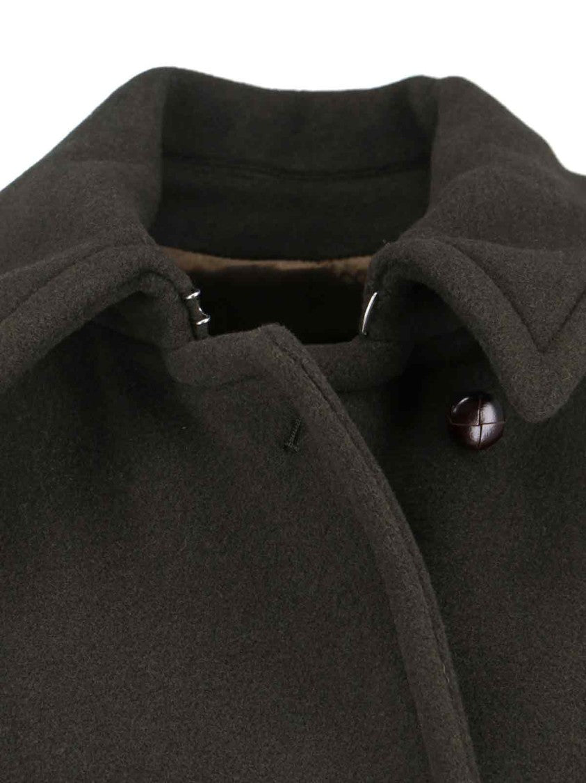 Isabel Marant Double-Breasted Green Jacket With Structured Collar And Large Buttons