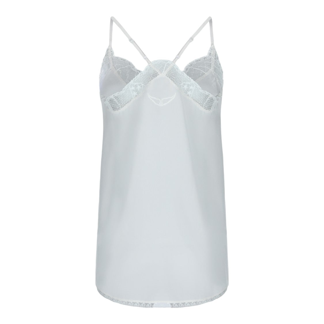 Zadig & Voltaire Delicate White Camisole With Lace Trim