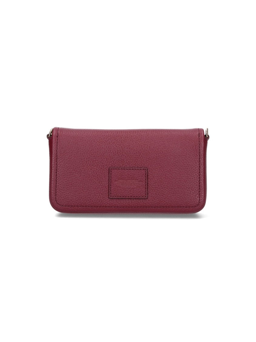 Marc Jacobs Textured Burgundy Crossbody Bag With Adjustable Strap