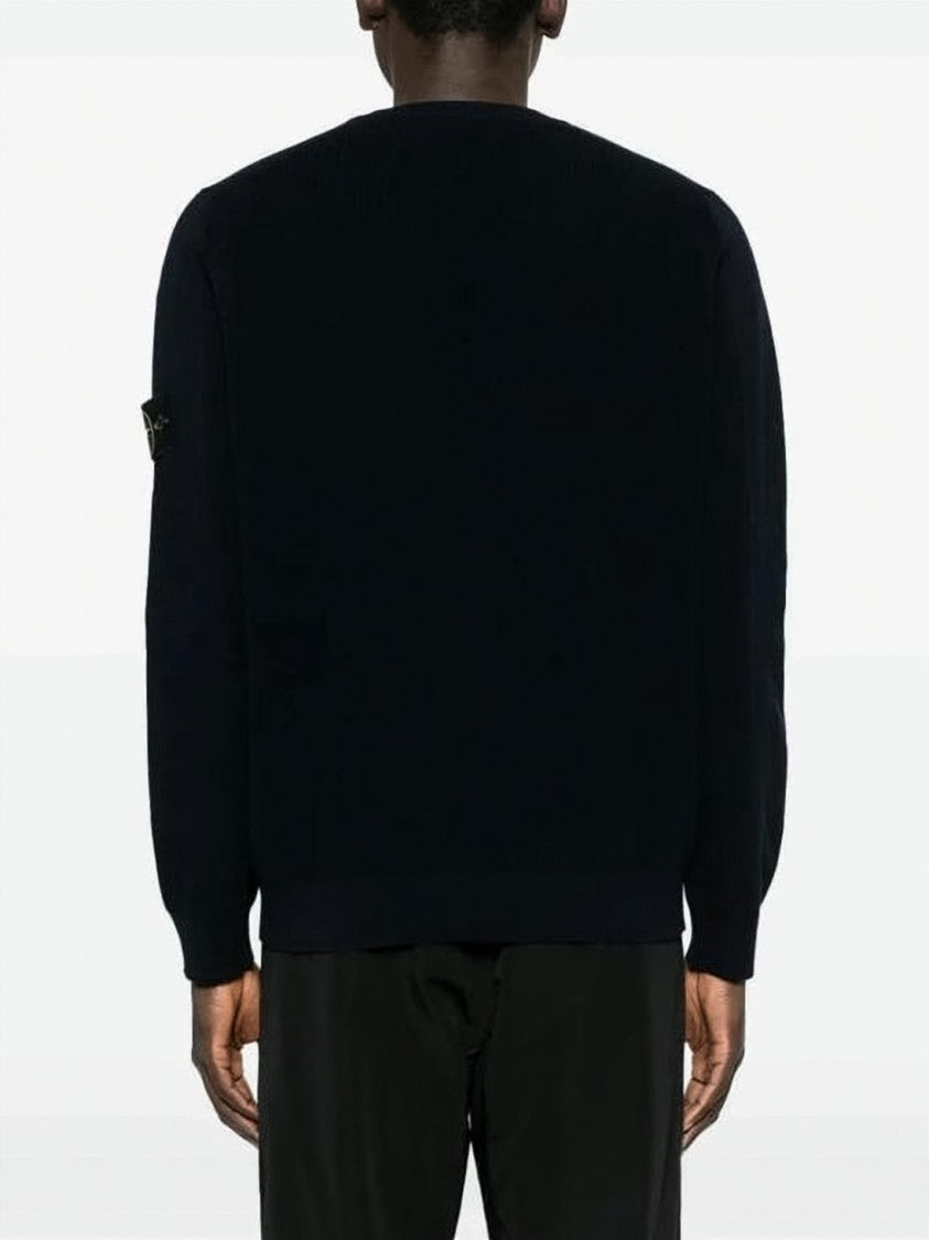 Stone Island Crewneck Sweatshirt With Distinctive Patch Logo