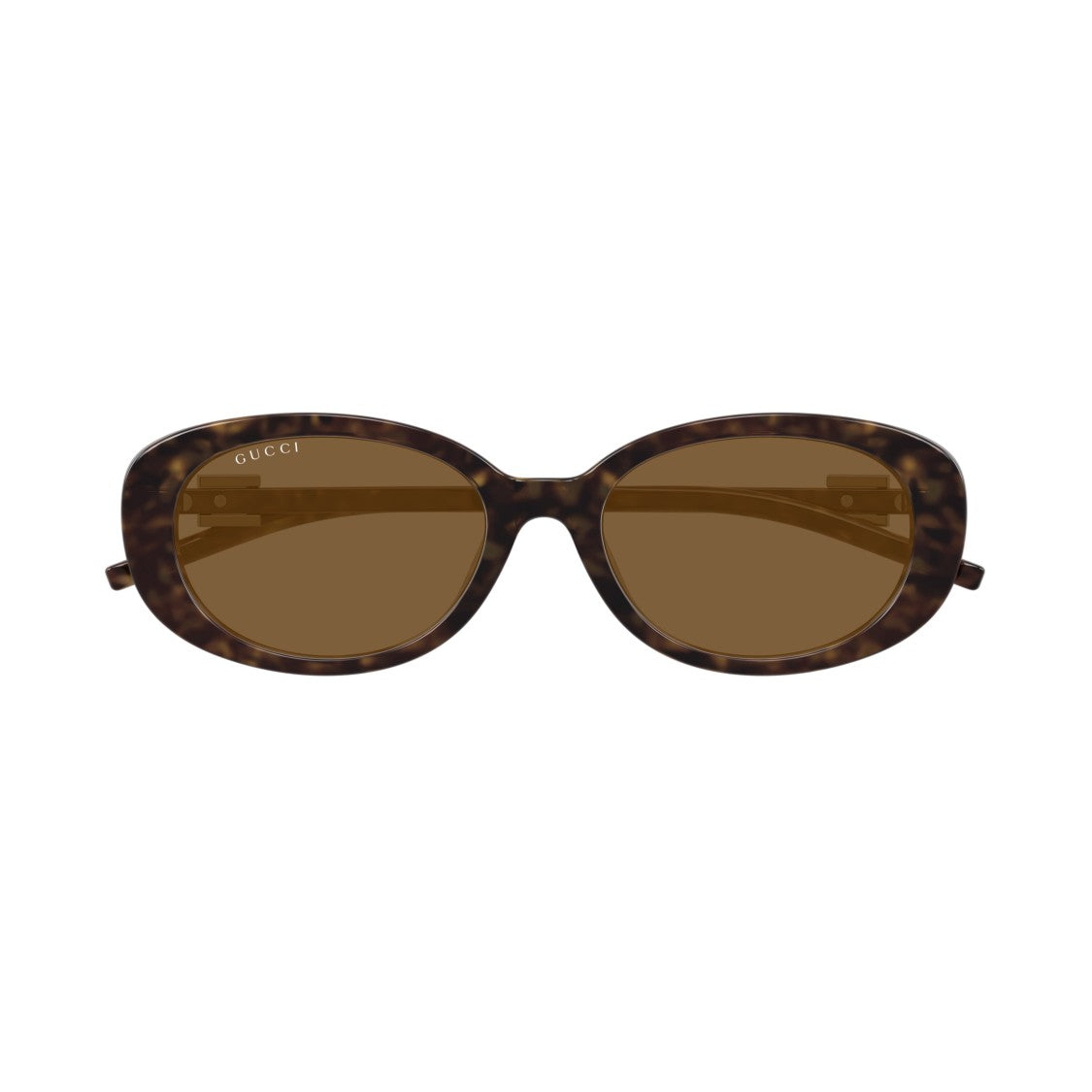 Gucci Gg1684sa Oval-Shaped Tortoiseshell Sunglasses