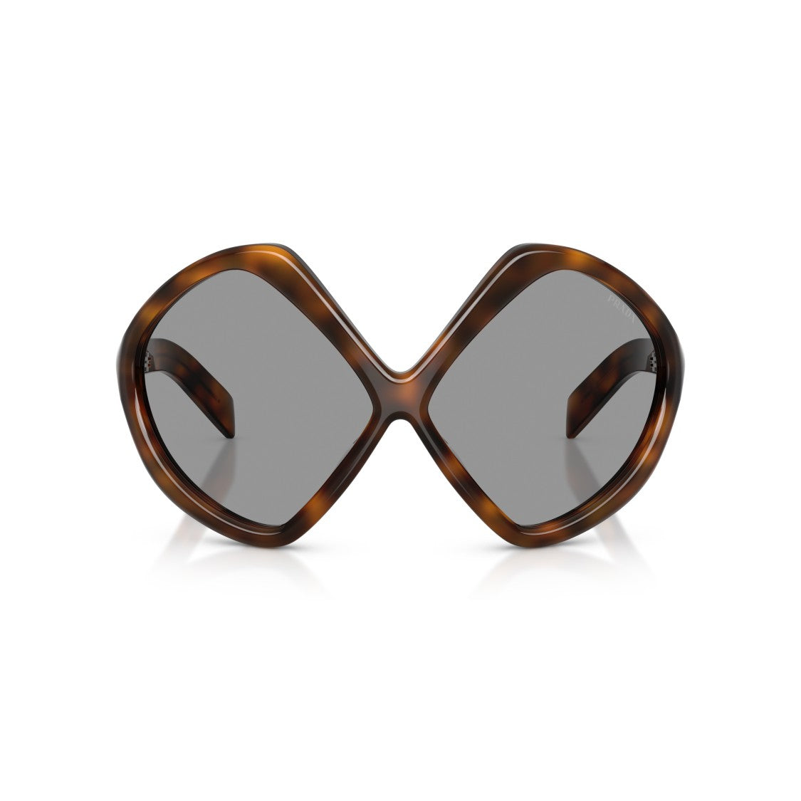 Prada 0Pr B21s Oversized Geometric Tortoiseshell Sunglasses