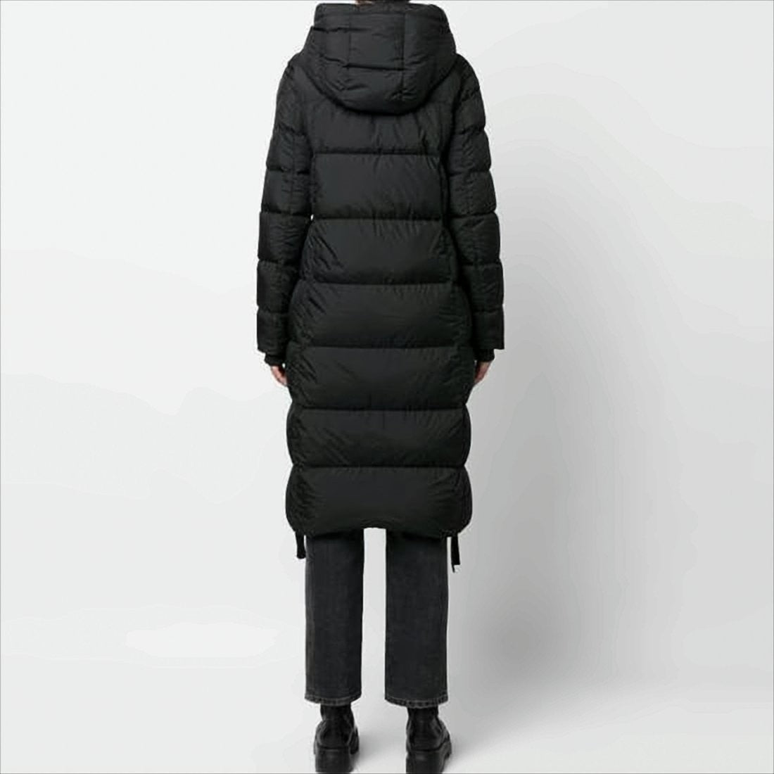 Parajumpers Long Quilted Padded Coat With High Collar And Hood