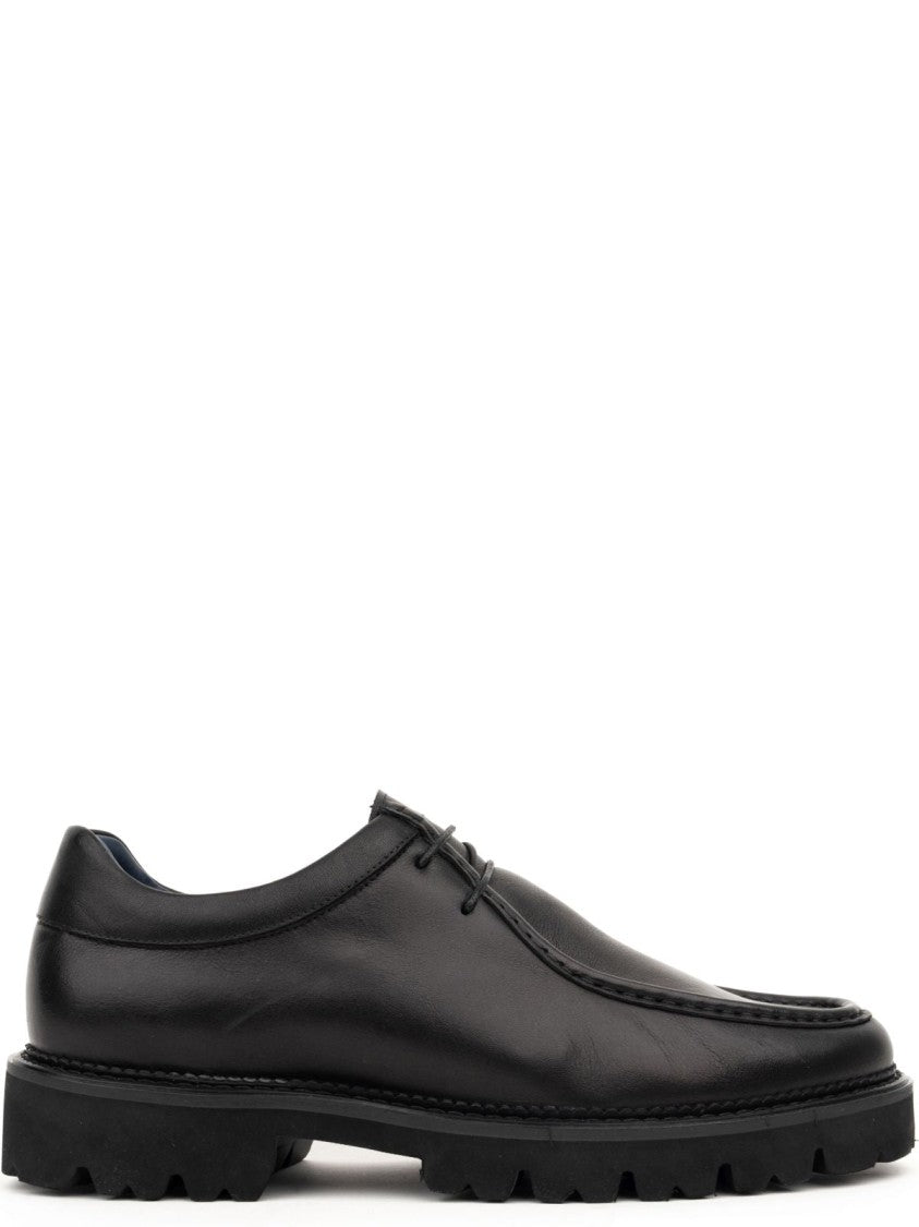 Sergio Moretti Casual Black Closed Flats Formal Shoes