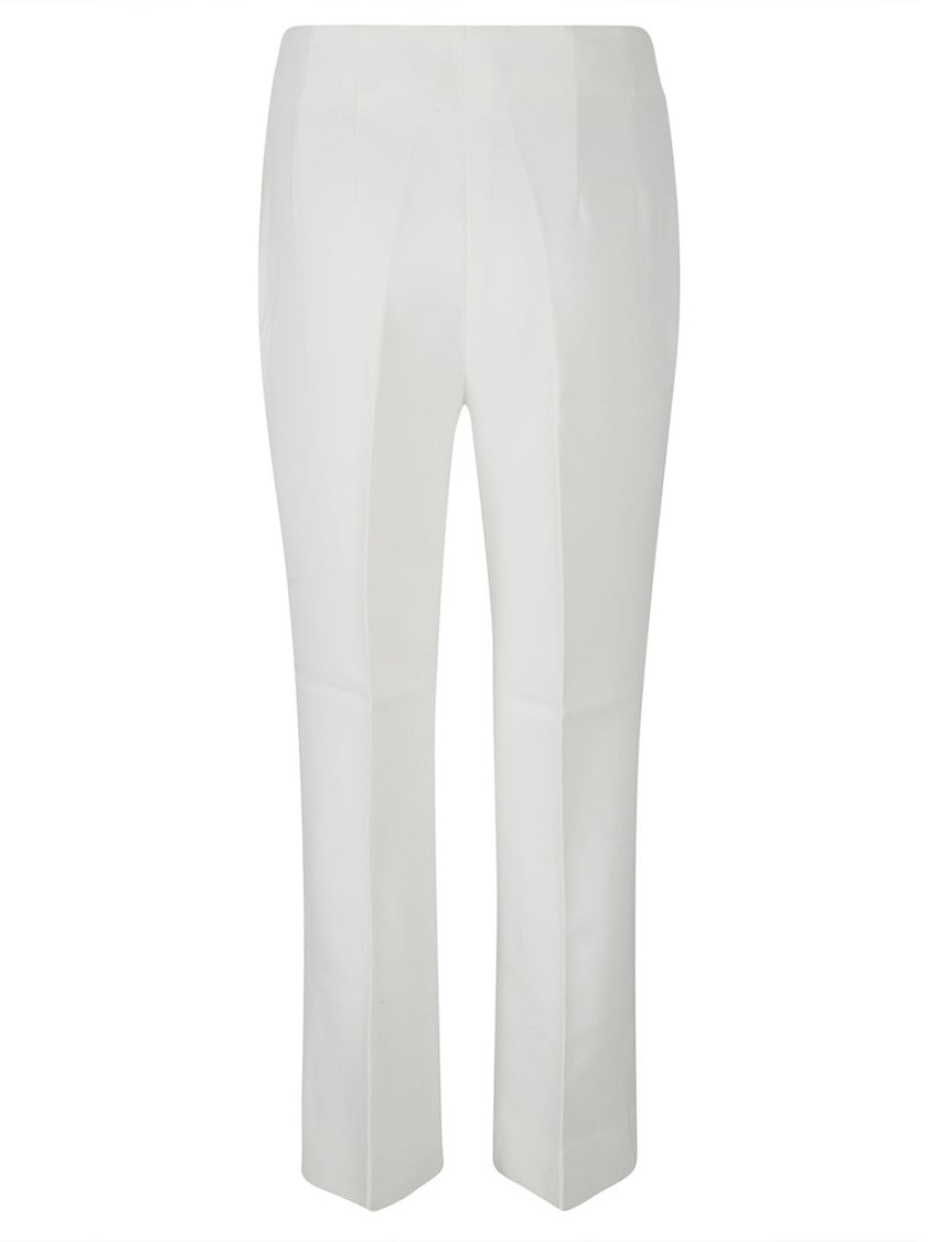 Ermanno Scervino Tailored White Trousers With Smooth Finish