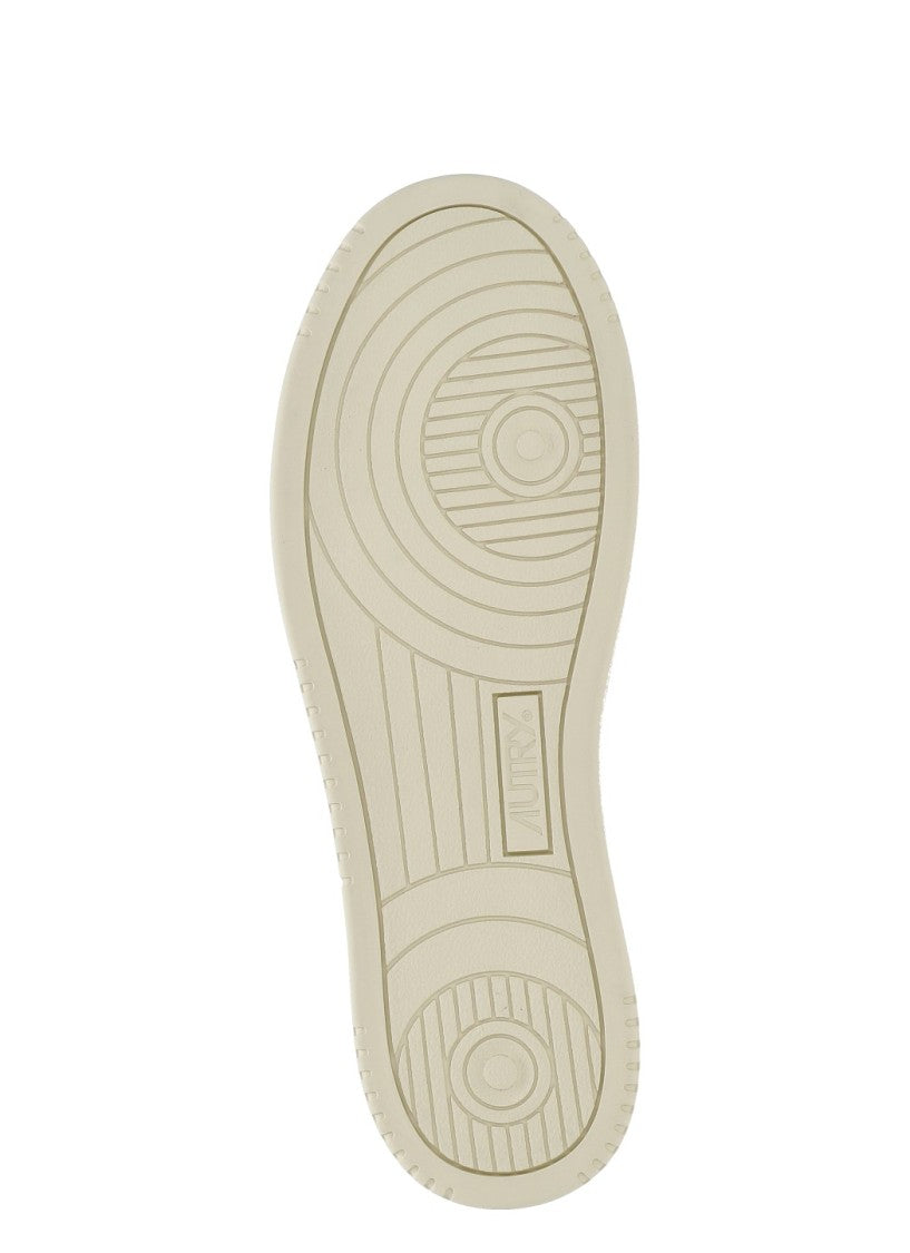 Autry White Medalist Low Suede Upper Sneakers