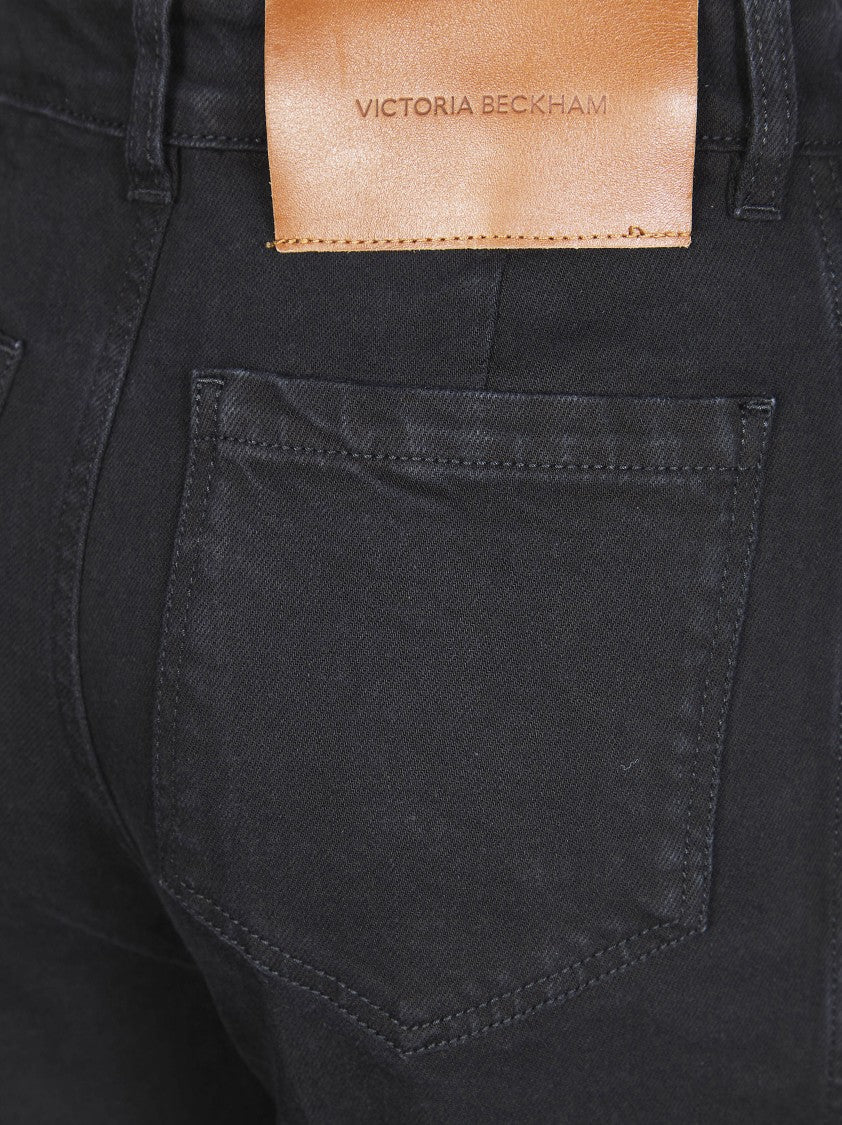Victoria Beckham Dark Alina Stretch Straight-Leg Jeans