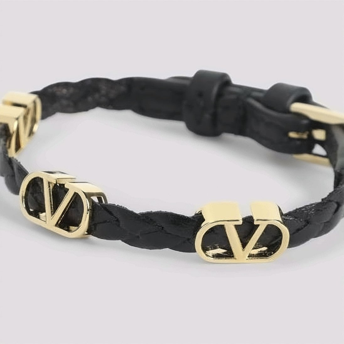 Valentino Garavani Braided Leather Bracelet
