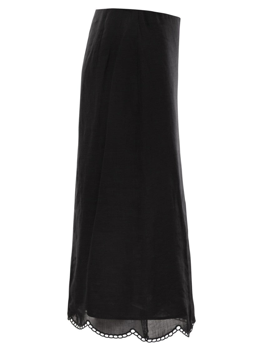 Max Mara Fify - Ramie Canvas Skirt